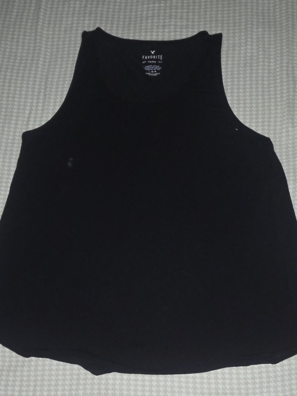 American Eagle Outfitters Black Ribbed High-Neck Tank